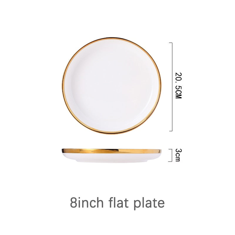 Suquila White Porcelain Plates Set™