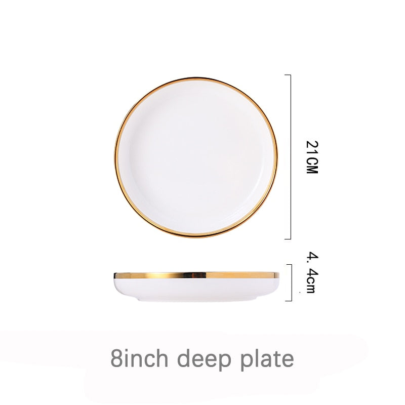 Suquila White Porcelain Plates Set™