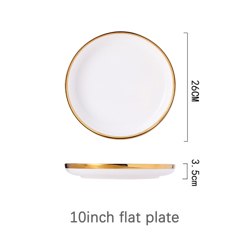 Suquila White Porcelain Plates Set™