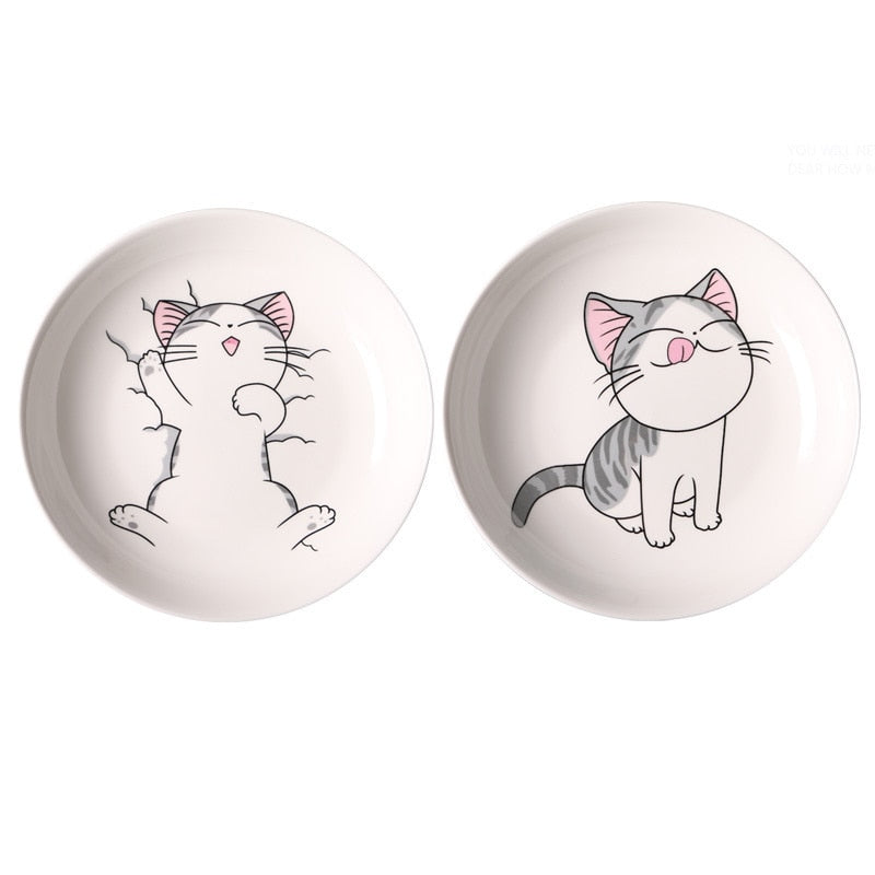 Suquila Cartoon Cat Ceramic Plates Set™