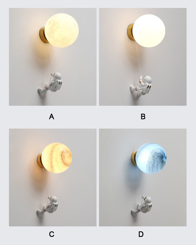 Suquila creative astronaut moon wall lamp™