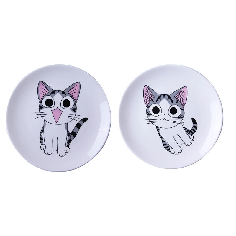 Suquila Cartoon Cat Ceramic Plates Set™