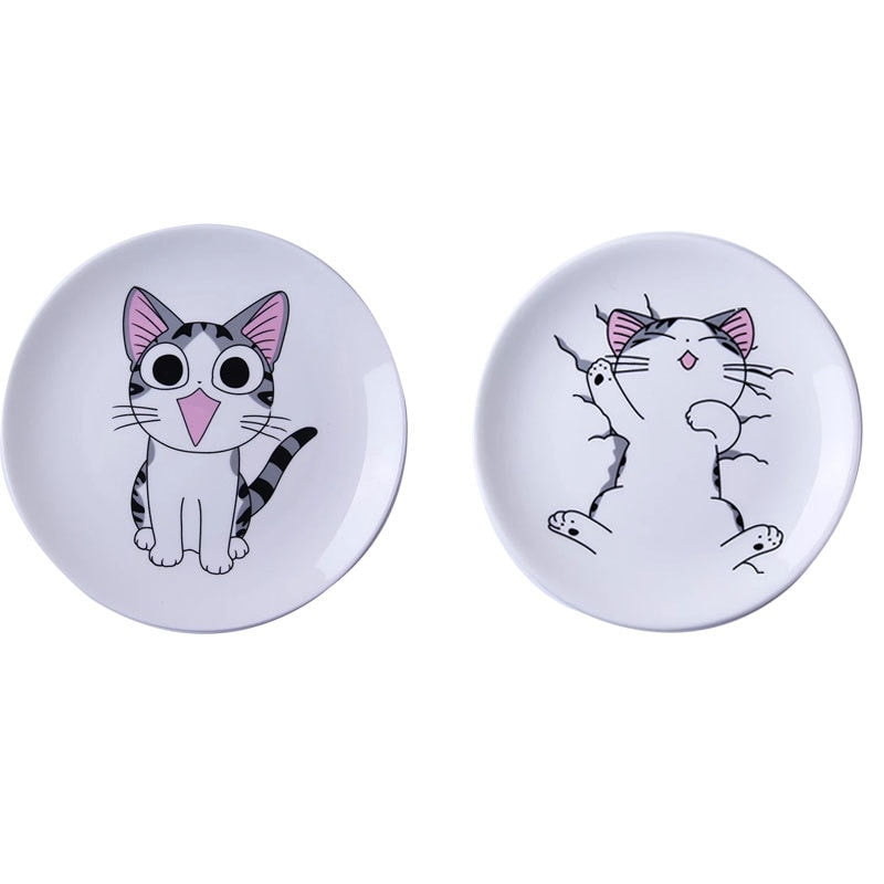 Suquila Cartoon Cat Ceramic Plates Set™