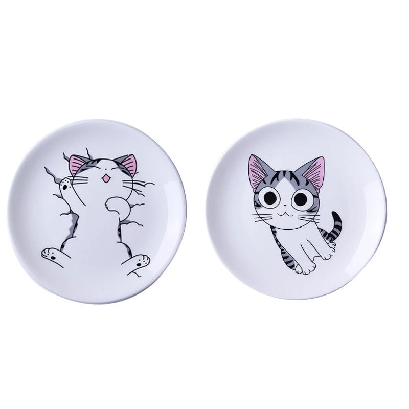 Suquila Cartoon Cat Ceramic Plates Set™