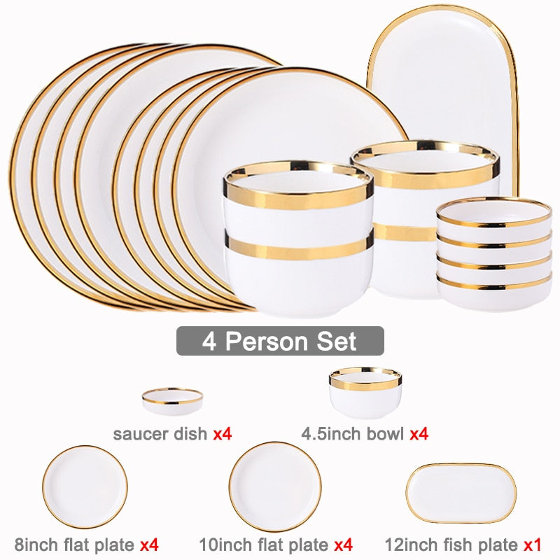 Suquila White Porcelain Plates Set™