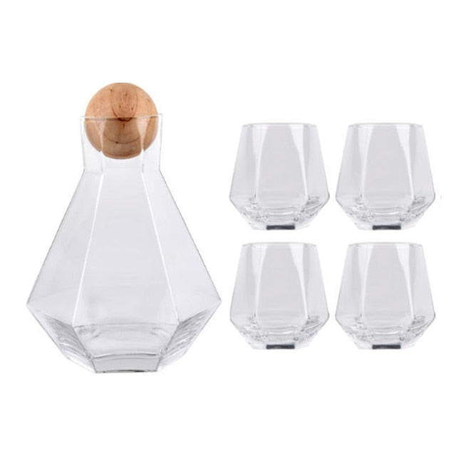 Suquila Water Pots Glass Carafe Set with Wood Lid™