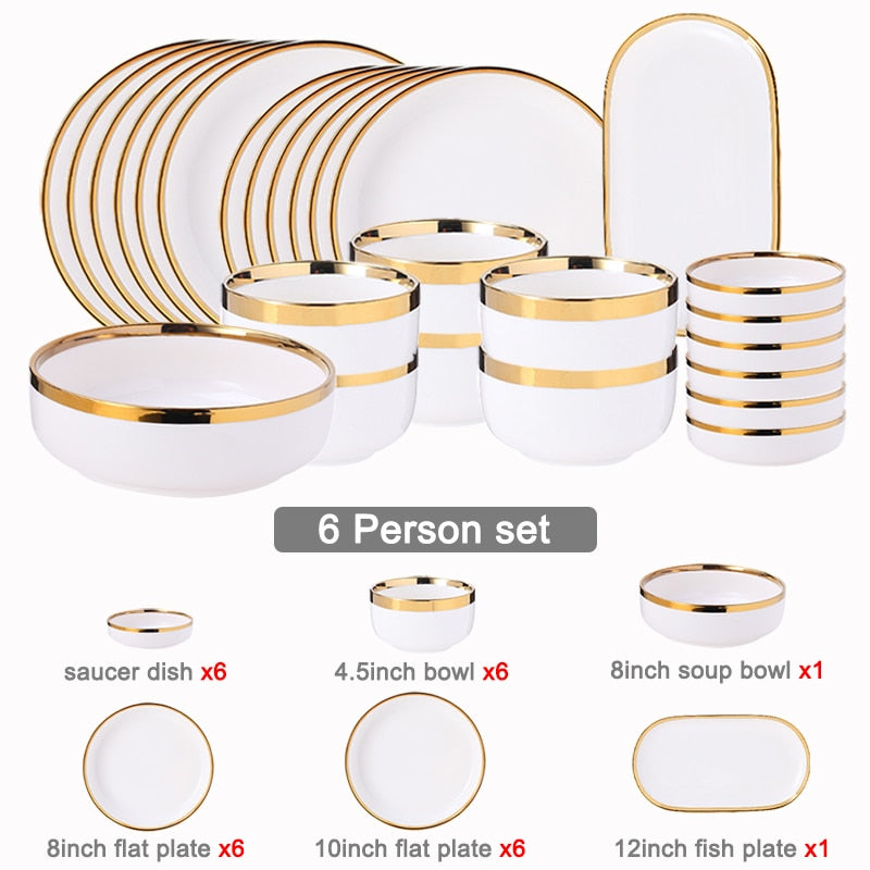 Suquila White Porcelain Plates Set™